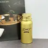 30ml Frasco de Alumínio Redondo com Ombro Rosqueado Tampa Dourada Spray Flash Rosca Galvanizada Dourada Embalagem Secundária para Remédio