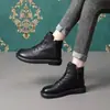 Botines Cortos de Tapa abatible Talla Grande para Mujer 2026 Otoño e Invierno Nuevo Estilo Zapatos de Madre de Tacón Bajo con Cremallera Lateral Impermeables Versátiles Botas Martin
