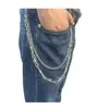Joia Cruzada Europeia e Americana Estilo Punk Estrela de Cinco Pontas Vazada Franja Corrente de Metal para Calça Hip-Hop Popular Corrente de Cintura para Jeans