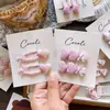 Presilhas de Cabelo Rosa e em Cores Pastéis Estilo Coreano para Meninas, Presilhas para Franja, Presilhas Laterais, Laços para Cabelo de Bebê, Acessórios de Cabelo, Enfeites de Cabelo Infantis, Presilhas Bico de Pato