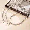 Nueva entrada, cadena cruzada ligera de lujo con cuentas de cristal para teléfono móvil, cadena híbrida con cuentas para teléfono móvil, cuerda colgante, decoración para equipaje, cordón para mujer