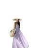 Vestido Halter Morado con Escote en V Espalda Descubierta para Vacaciones en la Playa para Mujer, Falda Larga Elegante Súper Atractiva, Falda Atractiva para Tomar Fotos