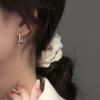 Clip de papel cuadrado pendientes de alta calidad Corea del Sur elegante simple celebridad de internet pendientes de plata de ley 925 2020 nueva moda