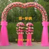 Arco de Flores de Seda Puerta de Flores Completa Puerta de Flores para Boda Evento de Celebración de Apertura de Tienda Nuevo Arco de Flores Soporte para Flores Accesorios de Flores para Boda