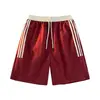 Pantalones Cortos Casuales de Costura Estilo Americano High Street para Hombre, Holgados de Pierna Recta, Pantalones Deportivos de Moda Versátiles, Pantalones de Baloncesto y Playa