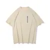 Camiseta G-stone com Bolso Funcional Patch, Gola Redonda, Zíper Simples, Bolso Pequeno, Versátil para Jovens, Comutação, Esportes, Manga Curta