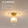 Lámpara de Techo de Cristal Transfronteriza, Redonda y Cuadrada, Luz de Pasillo de Lujo Ligero Estilo Americano, Lámpara de Hierro y Cristal Simple para Entrada de Pasillo