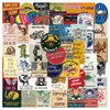 Colección de decoración de pegatinas retro americanas DIY planificador funda de teléfono pegatinas de dibujos animados creativas impermeables venta al por mayor transfronteriza