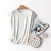 Camiseta de Mezcla de Acetato y Tencel con Estilo Minimalista, Hombro Caído (Hombro Caído a Mitad), Top de Camiseta sin Mangas con Cuello Redondo para Verano