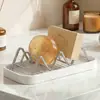 Nuevo Modelo Dispensador de Jabón para Baño Tipo Charola con Drenaje, Estante de Almacenamiento de Jabonera de Acero Inoxidable