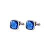 Venta transfronteriza Europeo y Americano simple magnífico moda de negocios acero inoxidable diamante multicolor cuadrado accesorios de mancuernillas para hombre