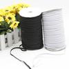 Fabricante Venta al por Mayor Elástico de Alta Elasticidad Elástico Carreras de Caballos Banda Elástica 5mm Negro Blanco Cinturón Carreras de Caballos Ropa Plano
