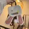 Bolso para Mujer Estilo Coreano, Mochila Linda, Mochila con Cordón de Orejas de Conejo de Peluche, Nueva Mochila Escolar Casual Dulce para Estudiante