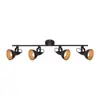 Spotlight Gu10 Abajur Preto Fosco Pode Ser Girado para Fácil Instalação Lâmpada Gu10 Especificamente Projetado para Spotlights Personalizados de Fábrica