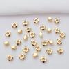 Conservación del Color Oro de 18K Espaciador de Cuentas Cuadradas Accesorios para Pulsera DIY Pulsera Hecha a Mano Collar Material de Cuentas Cuentas Prismáticas