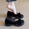Sandalias de Verano con Suela Gruesa y Boca de Pez para Mujer, Estilo Simple, Punta Abierta, con Correa en el Tobillo, Sandalias Slip-On Versátiles para Mujer