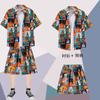 Camisa estampada casual masculina shorts de praia de verão manga curta terno de duas peças havaiano moderno bonito roupas de férias