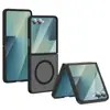 Funda de Teléfono Integrada con Sensación de Piel para Samsung Zflip8 Transfronteriza Zflip7 Magnética Anti-Caídas Zflip6 Funda Protectora de Negocios