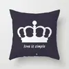 Almohada de Dibujos Animados Creativos Letras Inglesas Piel de Durazno Cojín para Sofá Funda de Almohada de Cabecera Personalizable