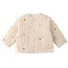 Abrigo de Algodón Bordado para Niños con Forro Polar, Estilo Otoño e Invierno, Chaqueta de Algodón para Niños, Nuevo Modelo 26, Ropa de Invierno para Niñas, Abrigo Acolchado para Bebé