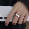 Anillo redondo de escamas de pez de plata esterlina s925 para mujer, estilo dulce y moderno, con personalidad, marca Tide, sentido avanzado, anillo abierto Chiba.