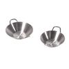Prato de Aço Inoxidável 304 com Duas Alças Prato Coreano Criativo para Molho Restaurante de Hot Pot Tigela de Tempero Prato para Molho Prato Sabor Kimchi Utensílios de Mesa