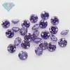 Agujero Doble Redondo Circonita Cúbica Zirconia Piedra Suelta Perforada con Agujeros Pendientes Blancos Coloridos Colgante Collar Pulsera de Cuentas Sueltas para Manualidades