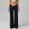 Pantalones de yoga acampanados sin costuras, de cintura alta, que realzan los glúteos, con bloques de color transfronterizos para mujer, adecuados tanto para interiores como para exteriores