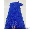 Tecido de Renda com Lantejoulas para Vestido Europeu e Americano, Bordado Estéreo com Lantejoulas, Tecido de Malha com Contas, Lantejoulas de Noiva