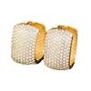 Pendientes de Diamante Completo Cao Shi Super Flash Moda Europea y Americana Pendientes Sencillos Personalizados Estilo Frío Versátiles Pendientes Cuadrados