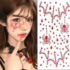 Pegatinas de purpurina para la cara de Halloween, pegatinas para la cara de maquillaje de cosplay, maquillaje de fiesta, tatuajes temporales, decoraciones de disfraces de Halloween, pegatinas para la cara