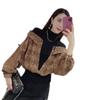 Camisa de Alta Gama Street Falsa de Dos Piezas con Diseño Jacquard y Puntadas Estilo Coreano Manga Murciélago Top de Manga Larga Ropa de Otoño para Mujer