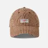Boné de Beisebol para Homens e Mulheres, Boné Esportivo Versátil Estilo Japonês, Boné Retro Bico de Pato, Boné de Beisebol Xadrez Estilo Coreano