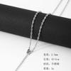 Venta caliente de Europa y Estados Unidos, cadena de ondas de agua de acero inoxidable, cadena de clavícula con baño de vacío de oro de 18 quilates, collar de acero de titanio para mujer, joyería DIY al por mayor