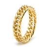Joyería de Cadena Cubana de Acero de Titanio Europeo y Americano para Hombre Punk Anillo de Cadena de Espejo Moderno Viento Neutral Anillo de Dedo Accesorios Joyería