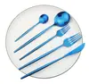 Conjunto de Faca e Garfo para Bife de Aço Inoxidável Transfronteiriço Faca e Garfo para Sobremesa Ocidental Utensílios de Mesa Portugueses Faca e Garfo Utensílios de Mesa Cinco Conjuntos