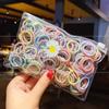 Bandas elásticas para el cabello de bebé para niños no dañan el color del cabello anillo pequeño para el pulgar hilo de alta elasticidad juego de anillos para el cabello de bebé sin costuras
