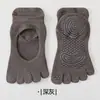 Modelo nuevo 2026 toetox mismo estilo calcetines de yoga de cinco dedos con espalda descubierta para mujer ejercicio de fitness en interiores calcetines de dedos divididos Pilates