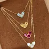 Collar de Joyería Fresco y Único Versátil Colorido de Alta Gama, Moda de Lujo Ligero, Collar de Joyería Elegante y con Estilo, Cadena para la Clavícula