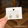 Brincos de Pérola Coroa Agulha de Prata S925 Alto Padrão Estilo Estrangeiro Luxo Acessível Exclusivo Elegante Design de Nicho Brincos para Mulheres