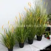 Plantas Verdes Artificiais Estilo Nórdico, Flores Artificiais, Capim-dos-pampas Artificial, Grama Cauda-de-cachorro da Moda, Enfeites de Decoração para Sala de Estar Interna