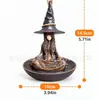 Bruxa Misteriosa Sem Rosto de Halloween Pendurado no Pátio Externo Alimentador de Pássaros Jardim Resina Pingente Decorativo