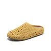 Zapatos para Mujer Grape Mom de Cuero Genuino con Calados, Zuecos Estilo Birkenstock que Aumentan la Altura, Medias Zuecas de Punta Cerrada, Zapatos Perforados de Suela Gruesa y Suave para Uso en Exteriores