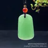 Jade Dorado de Seda Natural Flor de Durazno Relleno Colgante Antiguo Marca de Jade de la Paz Cadena para Suéter Collar con Colgante de Jade Venta al por Mayor