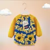 Batas Exteriores para Bebés Niñas, Baberos Infantiles para Comer, Bolsillos para Arroz de Bebé, Delantales Tipo Falda de Princesa Impermeables y Anti-Manchas y Ropa Protectora