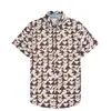 Verano Europeo Amiri Clásico Patrón de Flor de Anacardo Impresión 3D Moderno Holgado Casual Streetwear Conjunto de Camisa