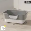 Bandeja Sanitaria para Gatos, Semicerrada, Integrada, Bandeja Sanitaria Desmontable para Gatos, Tipo Abierto, Antisalpicaduras, Inodoro Grande para Gatos, Venta al por Mayor por Fabricante