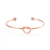 Ventas Directas de Fábrica, Diseño de Nicho a la Moda, Pulsera de Acero Inoxidable Nudo de Amor para Mujer, Joyería de Pulsera con Cuentas en Forma de Corazón