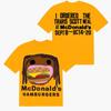 Scott Travis Scott nome conjunto hambúrguer batatas fritas rap hip hop estilo hip hop europeu e americano marca de moda T-shirt