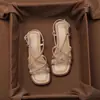 Zapatos Romanos Planos Cómodos de Nuevo Estilo Talla Grande Transfronterizos Sandalias Retro de Moda con Tira Cruzada de Piel Genuina con Punta Abierta para Mujer